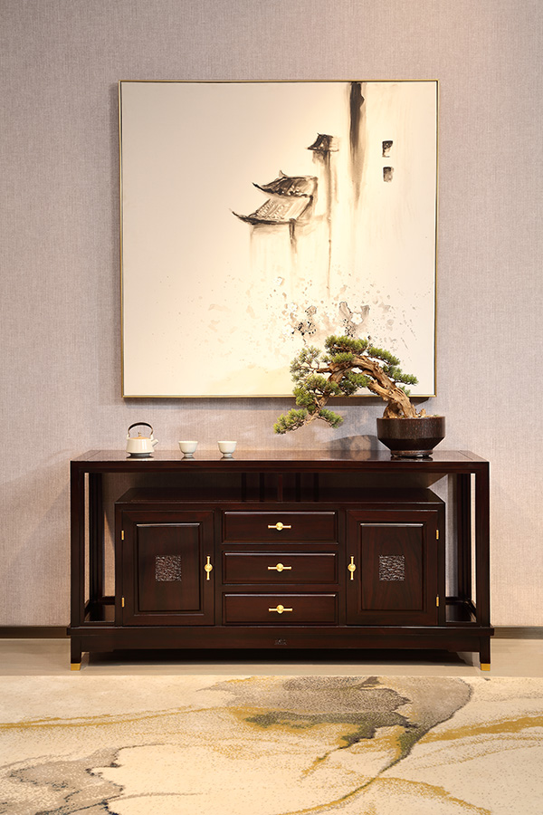 墨韵东方双门三斗柜
