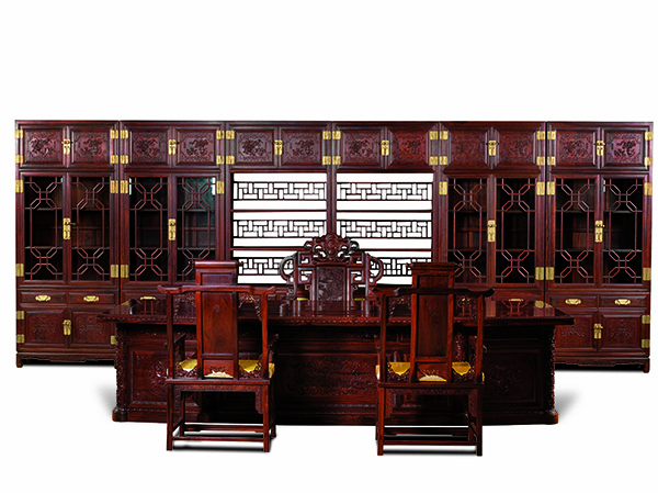 龙柱大班台书房